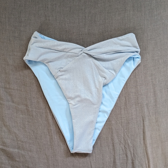 L*Space Ringo Nancy Lee Bikini Set Shimmer Sky Blue - Picture 6 of 9